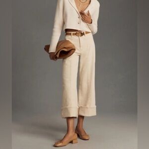 Pilcro Cream Wide Leg Pants